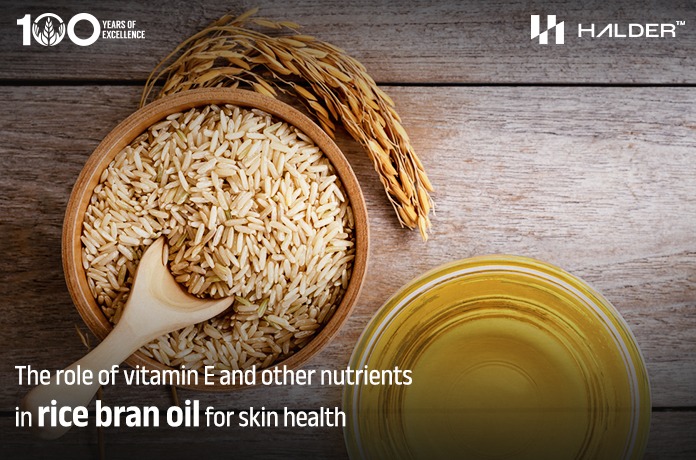 The role of vitamin E and other nutrients in rice bran oil for skin health